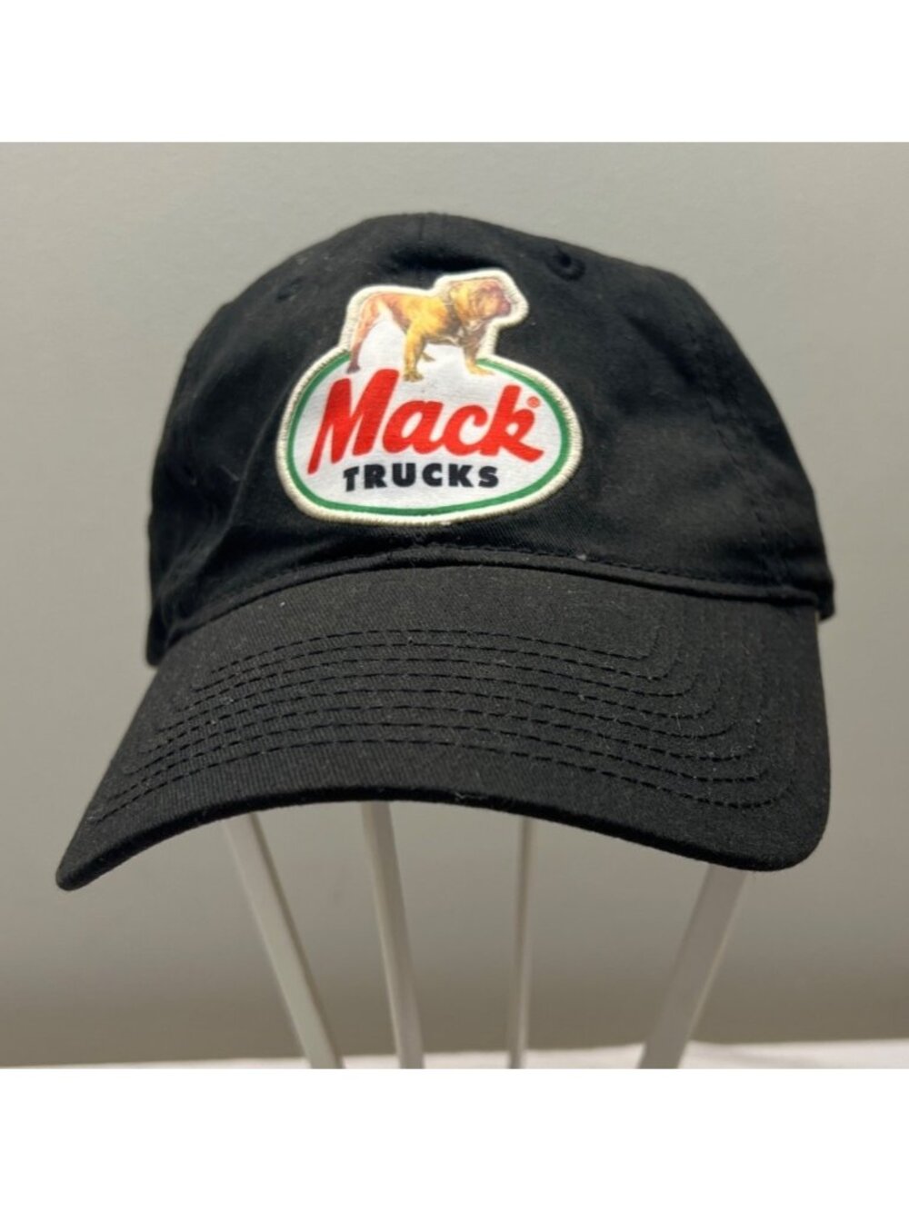 Vintage Mack Truck Baseball Trucker Hat Cap Snapback Bulldog Black